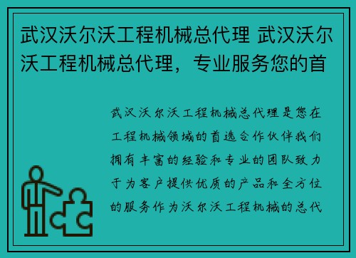 武汉沃尔沃工程机械总代理 武汉沃尔沃工程机械总代理，专业服务您的首选